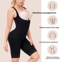 Body sculptant une pièce en nylon et dentelle, grande taille, post-partum, effet remonte-fesses et contrôle du ventre, style européen-américain, vente en gros transfrontalière