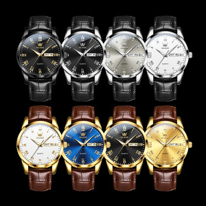 <span class=keywords><strong>Montre</strong></span> <span class=keywords><strong>Homme</strong></span> OLEVS 5892, Fabrication OEM, Logo Personnalisé, Bracelet en Cuir, Vente en Gros, Bracelets de Luxe Classiques, Étanche, <span class=keywords><strong>Montre</strong></span> à Quartz pour <span class=keywords><strong>Homme</strong></span> - Product Image 4