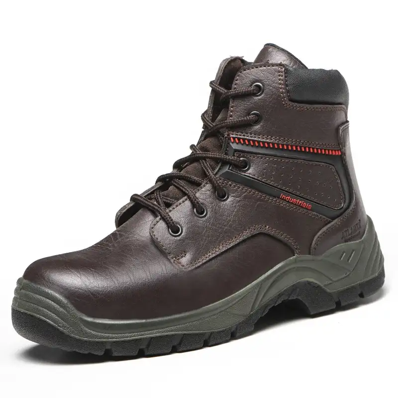 Zapatos de trabajo de cuero con punta de acero personalizados, botas de seguridad con punta de acero, informales
