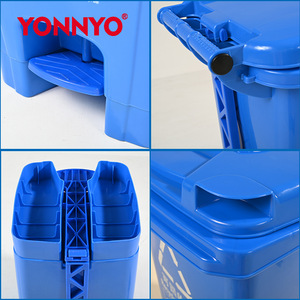 60L pedal-operated trash can, waste sorting <b>bin</b>, for schools, residential communities, property management, hotels, and - Product Image 1