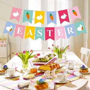 <span class=keywords><strong>Multicolore</strong></span> Home Fireplace Festival Supplies Bunny Sign Bunting Party Hanging Decor Joyeuses Pâques Décorations <span class=keywords><strong>Guirlande</strong></span> Bannière - Product Image 6