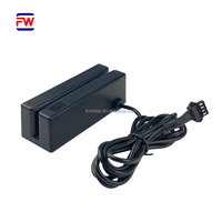 Lector de Tarjetas Magnéticas de Banda Magnética Mini 123 FUWEI, USB RS232 RS485 TTL, Protocolo ISO7811/1-6, 13.56MHz, Material ABS
