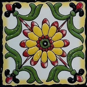 Carrelage 3D en relief frais 100x100mm Motif Tournesol & Diamant Floral <span class=keywords><strong>Antibactérien</strong></span> Isolation Thermique Garantie 5 Ans pour Dosseret de Cuisine - Product Image 6