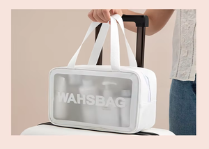 Trousse de Toilette de Voyage Grande Capacité Efficace, Sac de Lavage Imperméable pour Cosmétiques, Étui Organisateur de Maquillage Portable avec Fenêtre Transparente pour les Vacances - Product Image 5