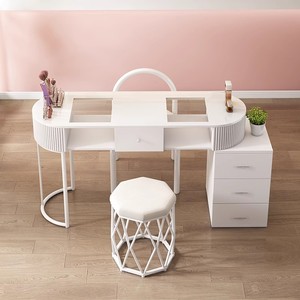 Luxury Nail <b>Table</b> Set for Beauty Salon Manicure Desk with Chair Set Salon Furniture with High Quality - Product Image 6