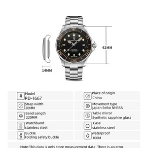 2025 New PAGANI DESIGN Men's Watches Luxury Automatic Watch for Men NH35A Mechanical Wrist Watch Men AR Sapphire Crystal <b>Clock</b> - Product Image 2