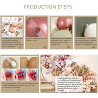 Kit de guirlandes de ballons pour décoration de fête, comprenant des ballons double rose, abricot, bois de rose et or rose chromé