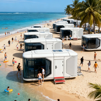 Capsule spatiale préfabriquée directe usine, maison portable, mini-maison modulaire mobile, structure galvanisée pour hébergement en zone touristique