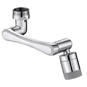Large Angle Rotating Splash Filter Faucet Aerator 1080 Swivel Robotic Arm Swivel Extension Stainless steel brass Faucet Aerator