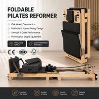 Lit de Pilates pliable en bois de chêne pour économiser de l'espace, idéal pour la maison, la salle de sport ou le studio, équipement d'entraînement, machine de Pilates Reformer