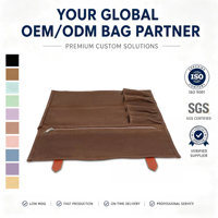 Sac de rangement pliable en cuir pour couteaux, en toile cirée, étanche, pour outils de cuisine, avec logo personnalisé, vente en gros