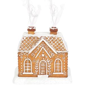 Ywbeyond Home Decoration Lebkuchen haus Weihrauch brenner, Weihnachten Winter Weihrauch kegel brenner, Schornstein kabine Weihrauch halter - Product Image 4