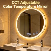 Miroir intelligent LED tactile étanche Shunhua Glass, forme personnalisée, éclairage à intensité variable, pour la rénovation de salle de bain résidentielle