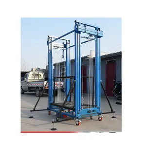 Vendita diretta in fabbrica 6.5m 300kg manuale in alluminio man lift macchina per la movimentazione dei materiali del magazzino di fabbrica