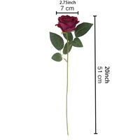 Rose artificielle en flanelle, cascade de roses simulées, bouquet de mariage pour la Saint-Valentin, arrangement de décoration intérieure, fleurs artificielles