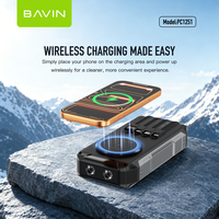 BAVIN Outdoor Camping Travel Solaire PC1251 30000mah Powerbank à charge sans fil avec panneau solaire