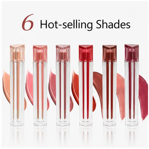 Organic Repairing Waterproof Glossy <b>Lip</b> Gloss Wholesale with Irregular Transparent Tube for Daily Makeup Private Label - Product Image 2