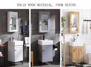 Piccolo <span class=keywords><strong>salvaspazio</strong></span> mobili per la casa bagno di vanità mobile bagno vanità con lavandino - Product Image 6