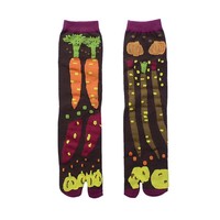 Chaussettes à deux orteils en coton peigné pour femme, chaussettes Jacquard multicolores, japonaises, à fleurs, Art, sexy