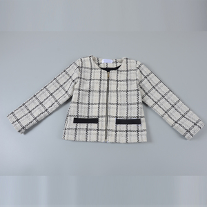 <span class=keywords><strong>Elegante</strong></span> <span class=keywords><strong>Completo</strong></span> a Due Pezzi in Tweed a Quadri per Bambine, Stile Europeo, Lavabile, Abbigliamento per Bambini 3T, Outfit Classico Senza Tempo - Product Image 5