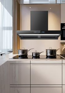 <span class=keywords><strong>Hotte</strong></span> <span class=keywords><strong>aspirante</strong></span> murale électrique en T à prix réduit, avec verre trempé, pour usage domestique et hôtelier, classe énergétique efficace - Product Image 5