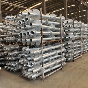 Piliers hélicoïdaux galvanisés d'acier au carbone d'immersion chaude pour la base de construction - Product Image 3