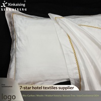 Taie d'oreiller rectangulaire personnalisée pour hôtel, 100% coton, satin 3 cm, douce, simple, confortable, vente en gros, usine