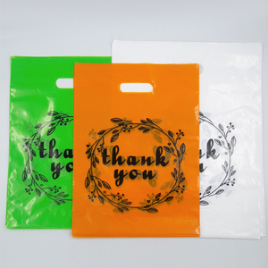 Tùy chỉnh Cảm ơn bạn LDPE HDPE túi nhựa phụ nữ quần áo màu đen bao bì màu hồng Poly Túi mua sắm cho siêu thị khách sạn Mall - Product Image 4