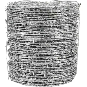 <span class=keywords><strong>Alambre</strong></span> de Púas <span class=keywords><strong>Galvanizado</strong></span> de Acero al Carbono para Cercas, Seguridad Perimetral, Protección Industrial - Product Image 1