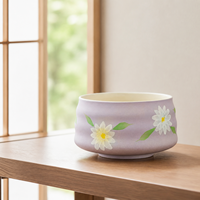 Bol à matcha en céramique avec logo personnalisé, moderne et écologique, Chawan avec des motifs mignons pour les débutants en matcha