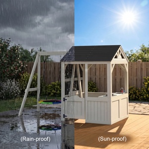 Maisonnette <span class=keywords><strong>de</strong></span> <span class=keywords><strong>jeu</strong></span> pour enfants en bois, imperméable, pour extérieur, jardin et cour arrière, thème caserne <span class=keywords><strong>de</strong></span> pompiers - Product Image 5