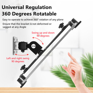 Support de <span class=keywords><strong>tablette</strong></span> mural flexible rotatif à 360 degrés Support paresseux en métal en aluminium pour téléphone portable et <span class=keywords><strong>tablette</strong></span> Conception de suspension murale - Product Image 3