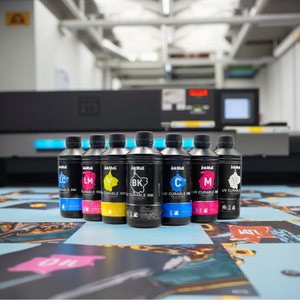 Inkmall trung tính lai <span class=keywords><strong>UV</strong></span> Mực in cho Konica 1024i RICOH Gen5 gen6 đầu LED <span class=keywords><strong>UV</strong></span> máy in tinta thủy tinh Acrylic - Product Image 1