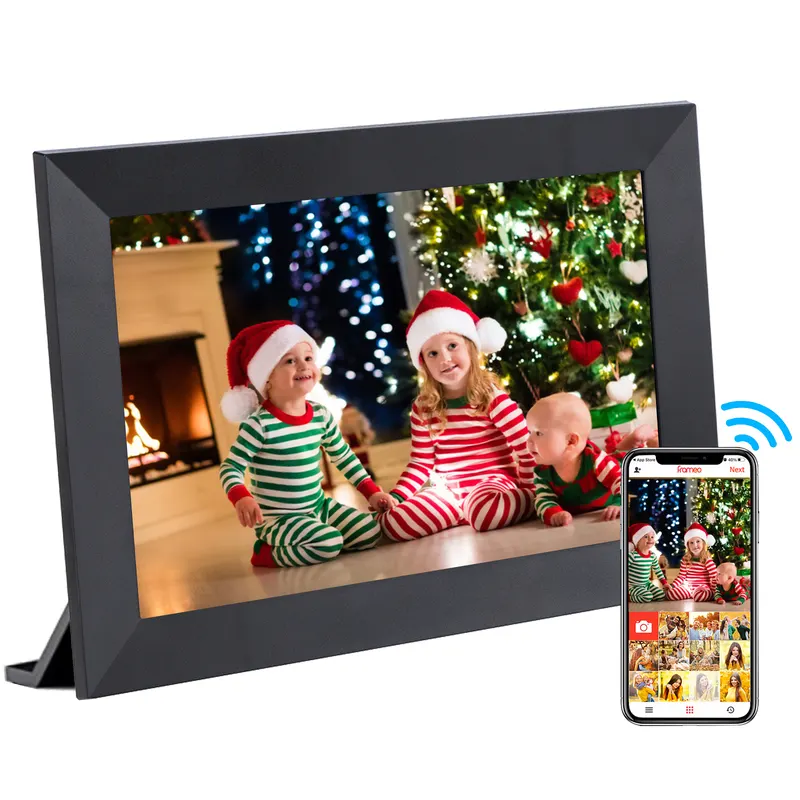 Frameo APP 10,1-Zoll-Rahmen mit Touchscreen teilen Fotos Videos Frameo Wifi Digitaler Foto rahmen