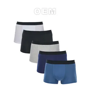 Men Boxers Cotton Brand Quick Dry Mens Trunk Underwear With Penis Pouch Breathable Custom Logo Men Boxer Underwear