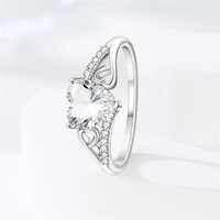 Anillo de Compromiso y Boda de Lujo Ligero y Deslumbrante, Venta Directa de Fábrica, Plata de Ley 925, Engaste de Bisel Incrustado
