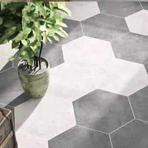 Grande brique hexagonale grise en micro-ciment Tuile hexagonale antique de style industriel nordique 520X600 - Product Image 4