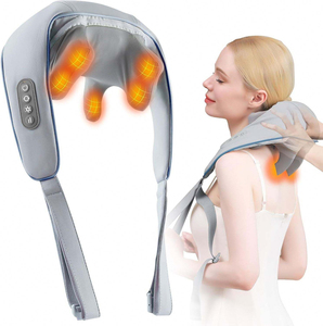 Masajeador Eléctrico Inalámbrico Shiatsu para Cuello y Hombros con Calor y Temporizador Automático de 15 Minutos para Cuello, Espalda, Cintura y Glúteos - Product Image 1