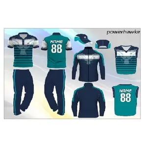 Made in India Powerhawke Cricket Sports Uniform Full Set available in Different Beautiful Colors and Customized Logo Team Name