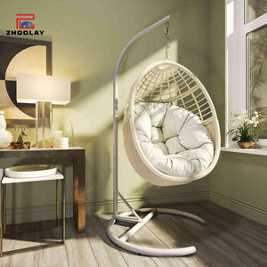 Sedia a cesto pendente esterna staccabile con balcone in Lazy Rattan singola sedia sospesa con giardino <span class=keywords><strong>terrazzo</strong></span> - Product Image 1