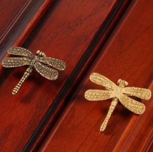 Perilla de puerta de libélula de latón Vintage, gancho de manija de gabinete de estudio y dormitorio con temática de insectos y gancho colgante - Product Image 4