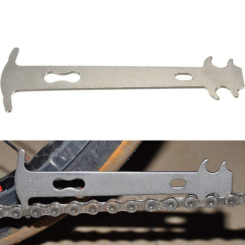 Portable Bicycle Chain Wear Indicator Checker Bike Gauge Measurement Ruler Stretched Bikes Replacement Repair Tools