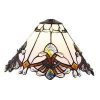 Abat-jour en verre teinté minimaliste de 13 pouces, design vintage avec oiseaux, 2700K, blanc chaud doux, installation facile pour lustres et lampes de table