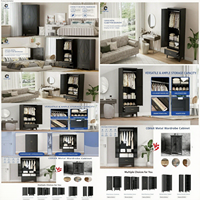 Armoire industrielle en acier noir avec motif en X gaufré, 2 portes et 1 tiroir pour chambre, dortoir, hôtel, usine