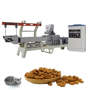 Linha De Produção De Pellets De Alimentação Automática Pet Twin Screw Extrusora Food Processing Making Machine