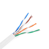 Cable de Red LAN Cat5e de Fábrica de Marca OEM, UTP, 4 Pares, 24AWG, 0.5mm, Conductor CCA, 1000 pies (305m), Cubierta de PE/PVC, Certificado ISO9001