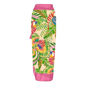 Stock Custom Print <strong>Plus</strong> <strong>Size</strong> Designer One Piece Swimwear Ties Shoulder Trend Two Pieces Bathing Suits <strong>Beach</strong> Sarong <strong>Cover</strong> <strong>Ups</strong> - Product Image 5