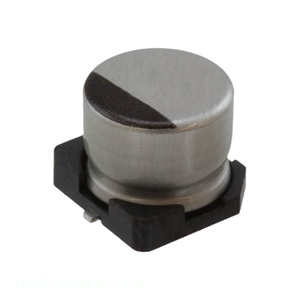 Condensador SMD Original UWZ1E330MCL1GB de Montaje Superficial, 33 uF, Aluminio, 33UF, 20%, 25V - Product Image 1