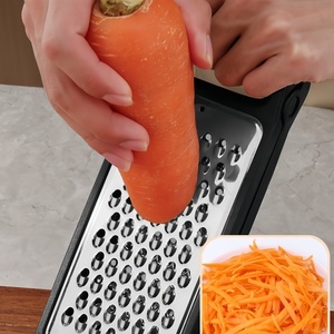 Multifunctional Double-Sided Stainless Steel Manual Sustainable <b>Vegetable</b> Grater Foldable 2-in-1 Dishwasher Safe Plastic Handle - Product Image 4