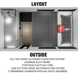 2020 nouvelles normes Australiennes 4x4 Offroad En Aluminium RV Caravane Hybride Pop Top Caravane - Product Image 5